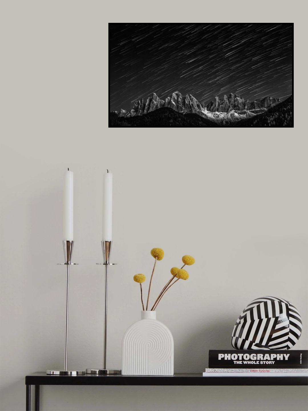 Starfall in the Dolomites Poster och Canvastavla
