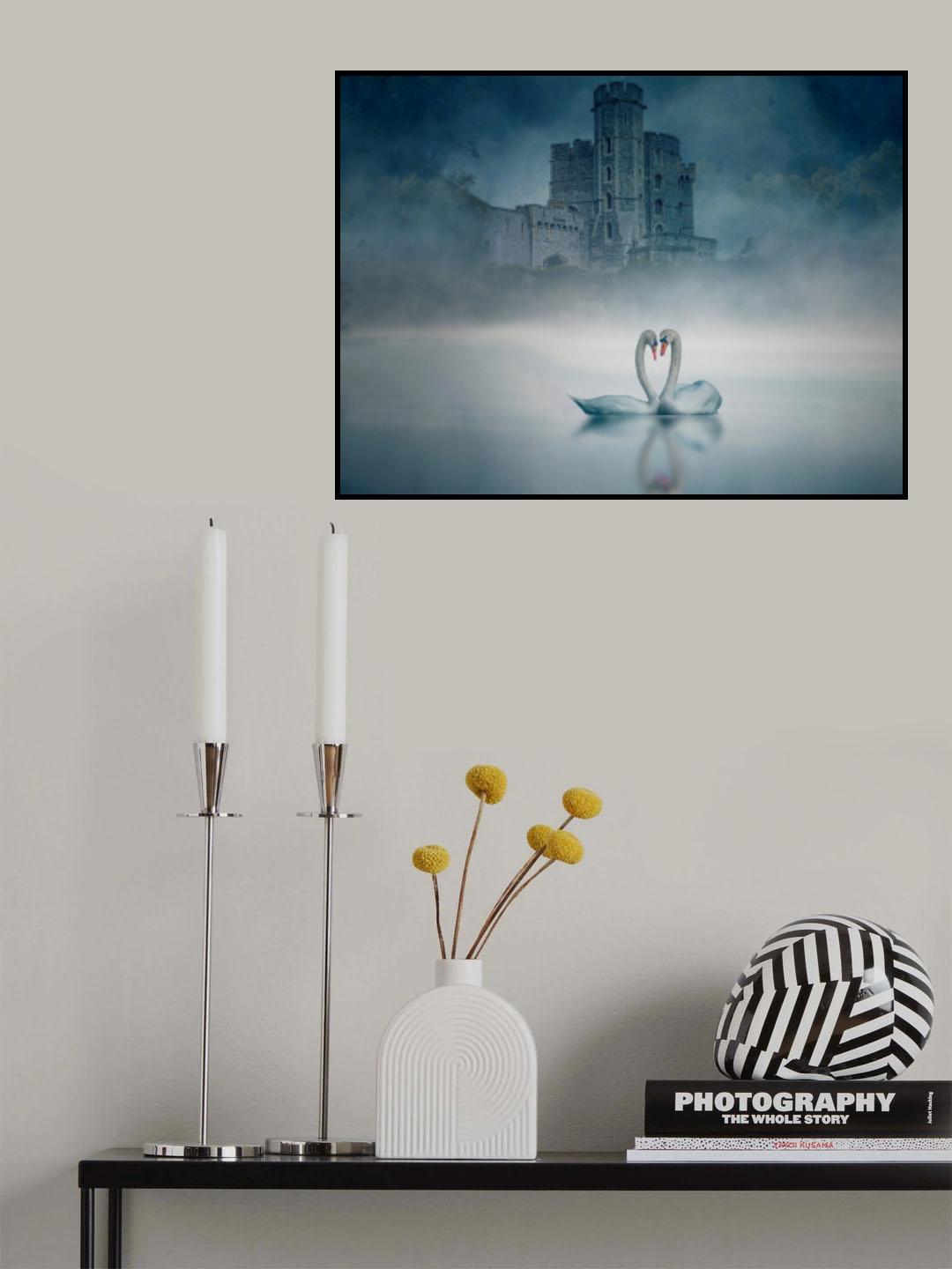 Windsor Castle and Swan Poster och Canvastavla