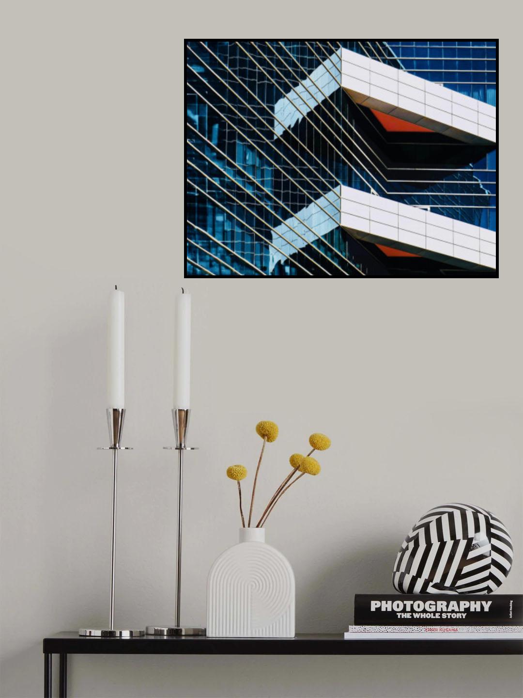 Reflections in glass - Herzliya Poster och Canvastavla