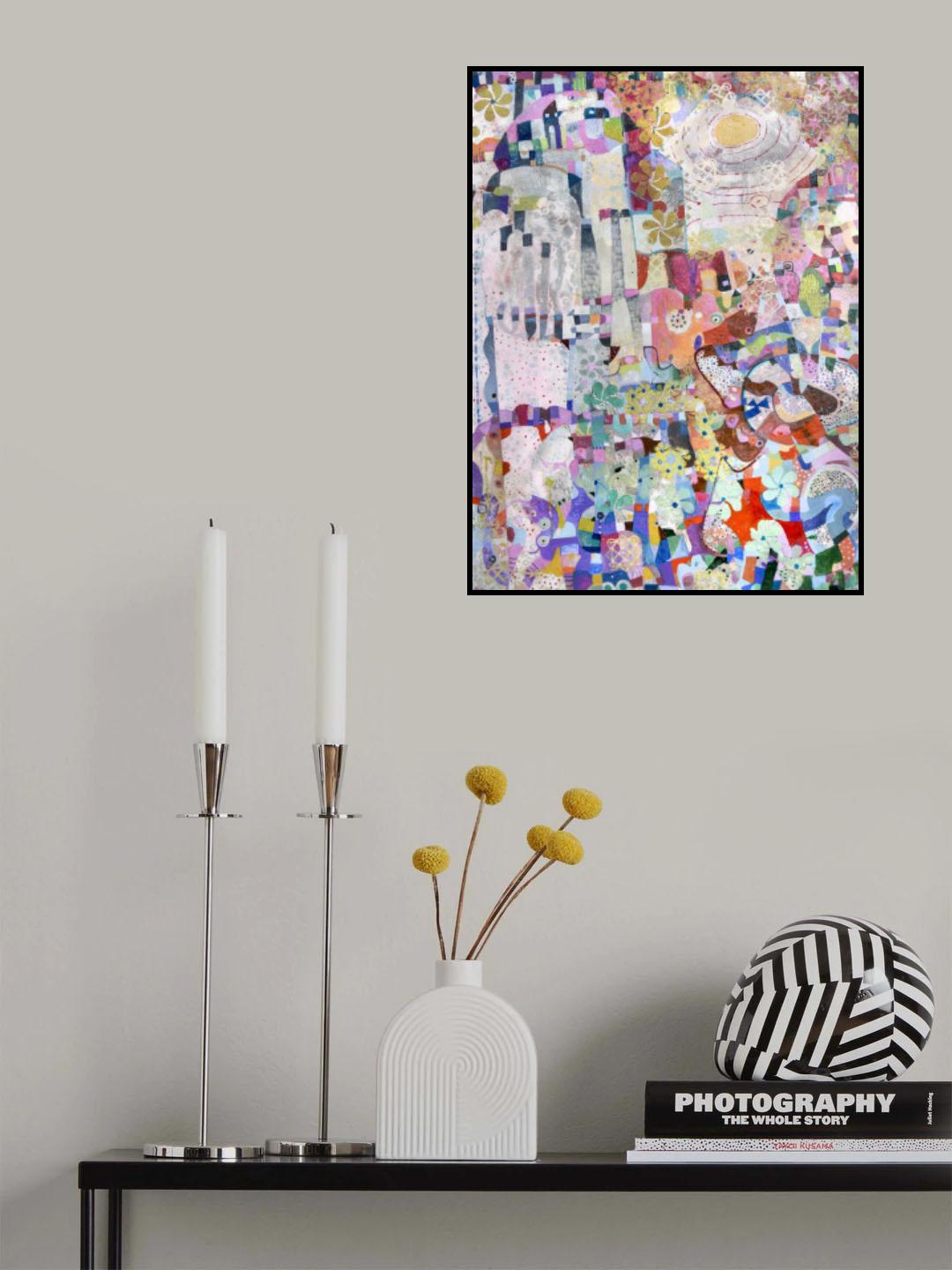 covid Spring 36x48 Oil Paint Mixed Media On Canvas Poster och Canvastavla