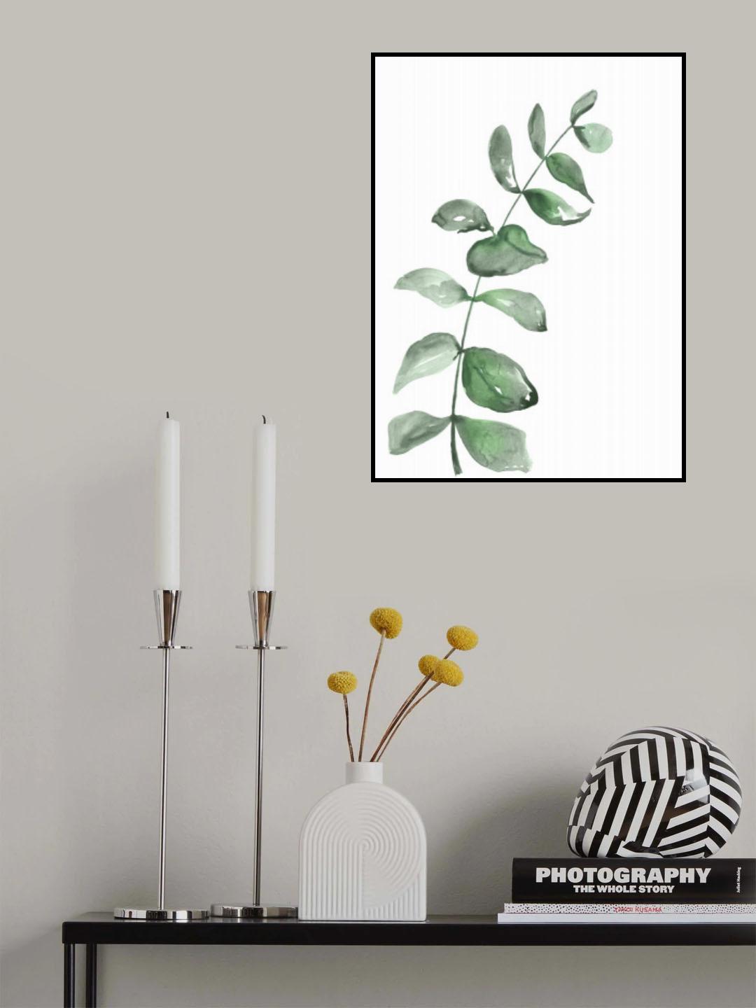Watercolor greenery branch Poster och Canvastavla