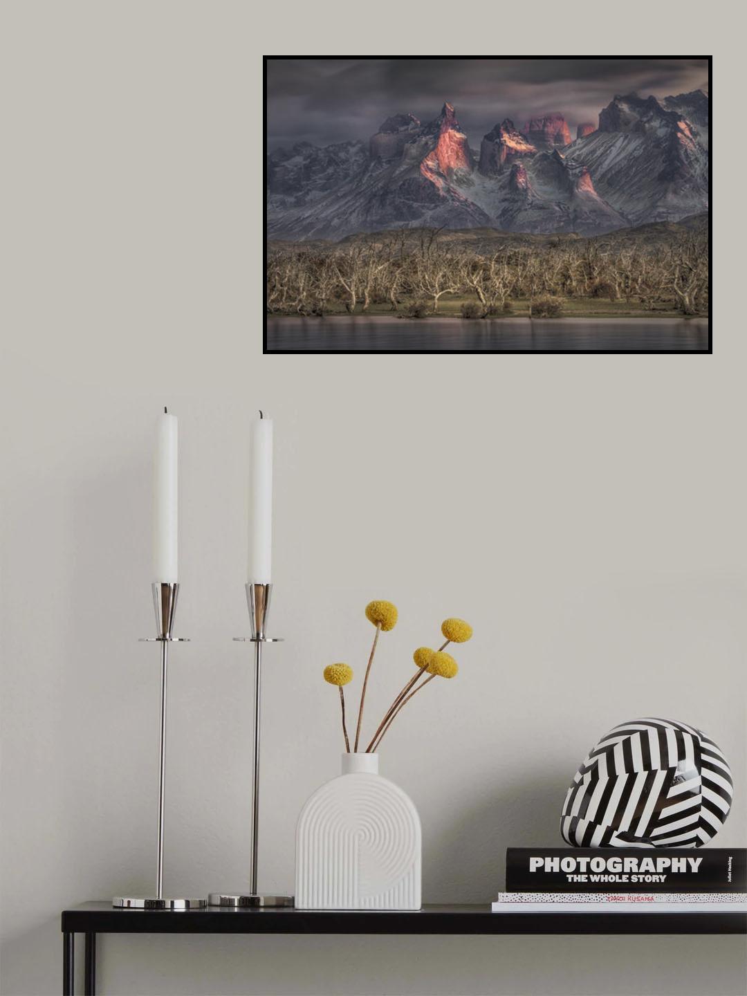 Below the peaks of Patagonia Poster och Canvastavla