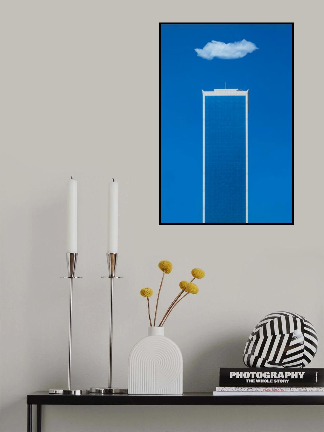 blue & white Poster och Canvastavla