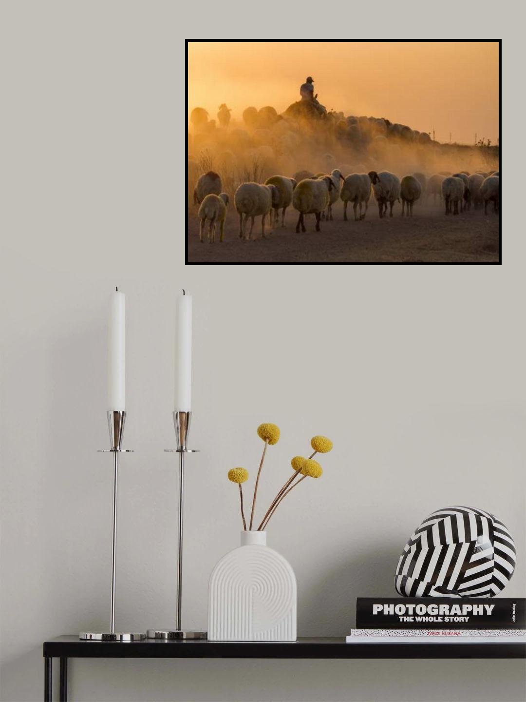 Herd and shepherd Poster och Canvastavla