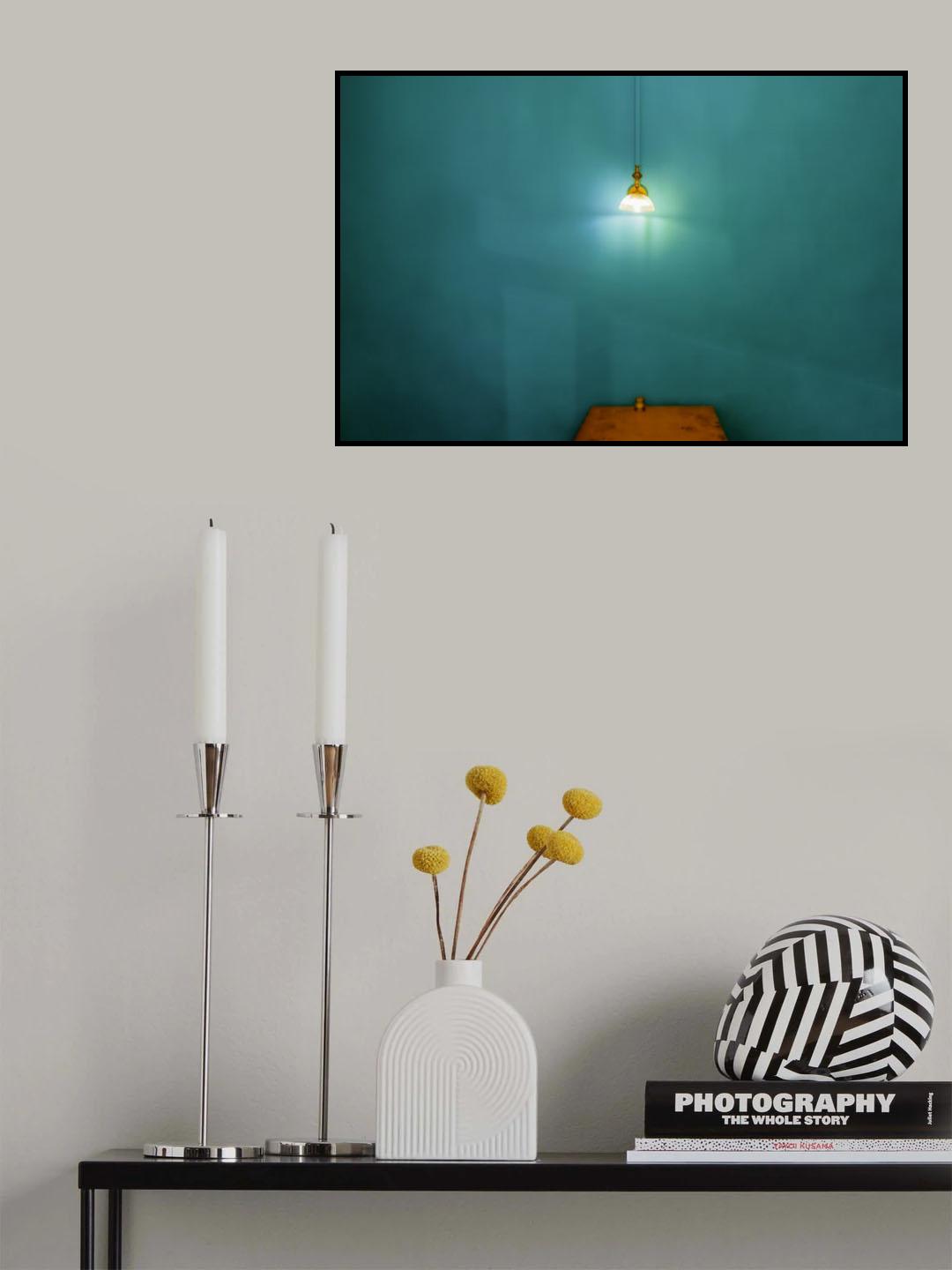 Light Table Blue wall Poster och Canvastavla