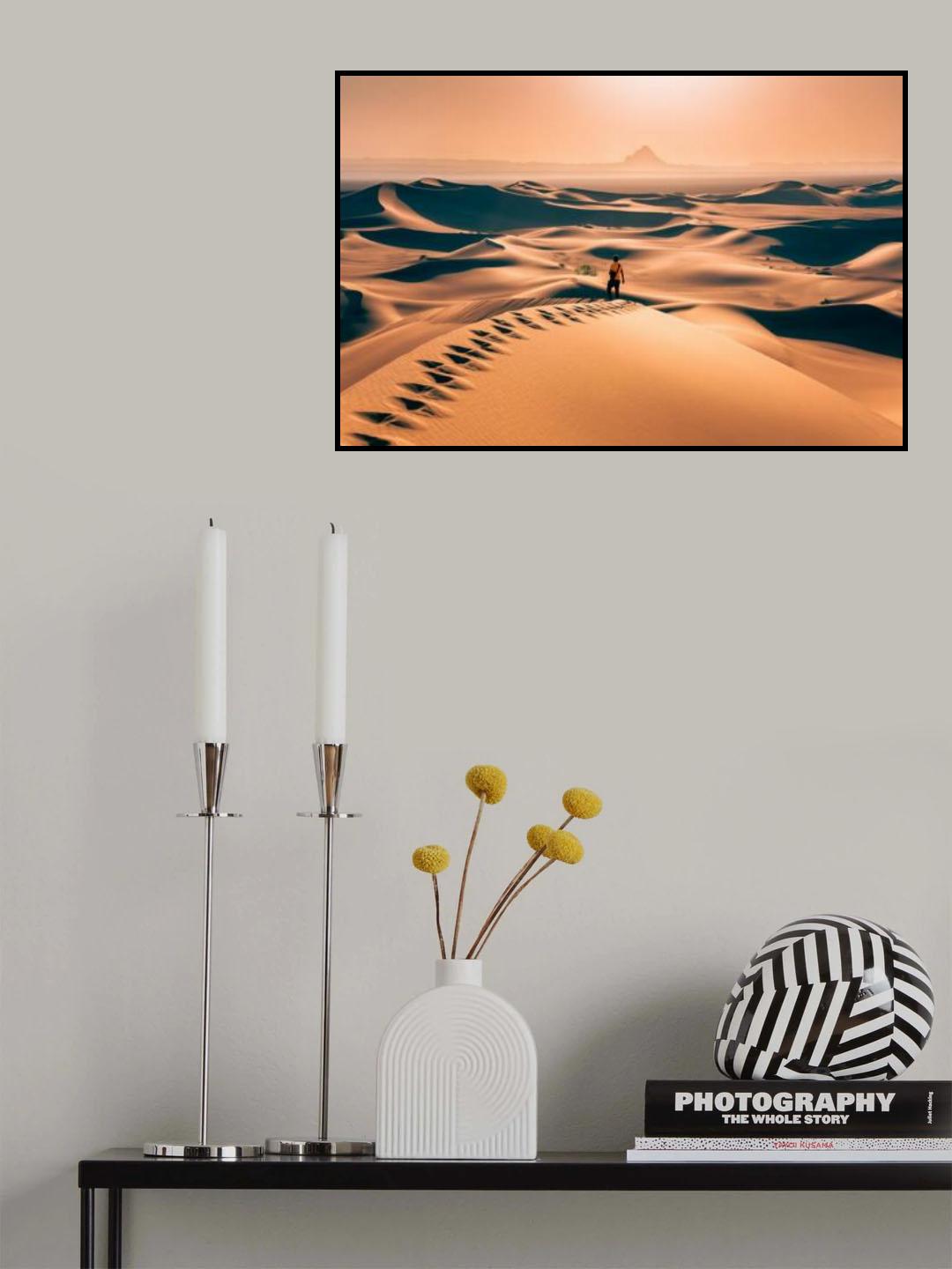 Alone In Desert Poster och Canvastavla