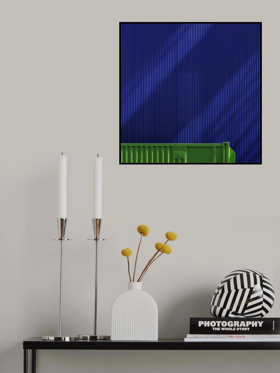 Green against blue Poster och Canvastavla