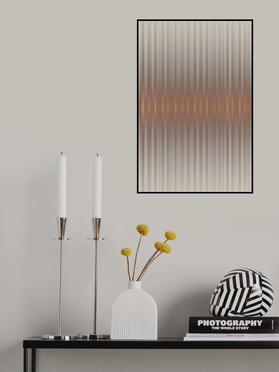 Euphoria - Gray and Orange Poster och Canvastavla