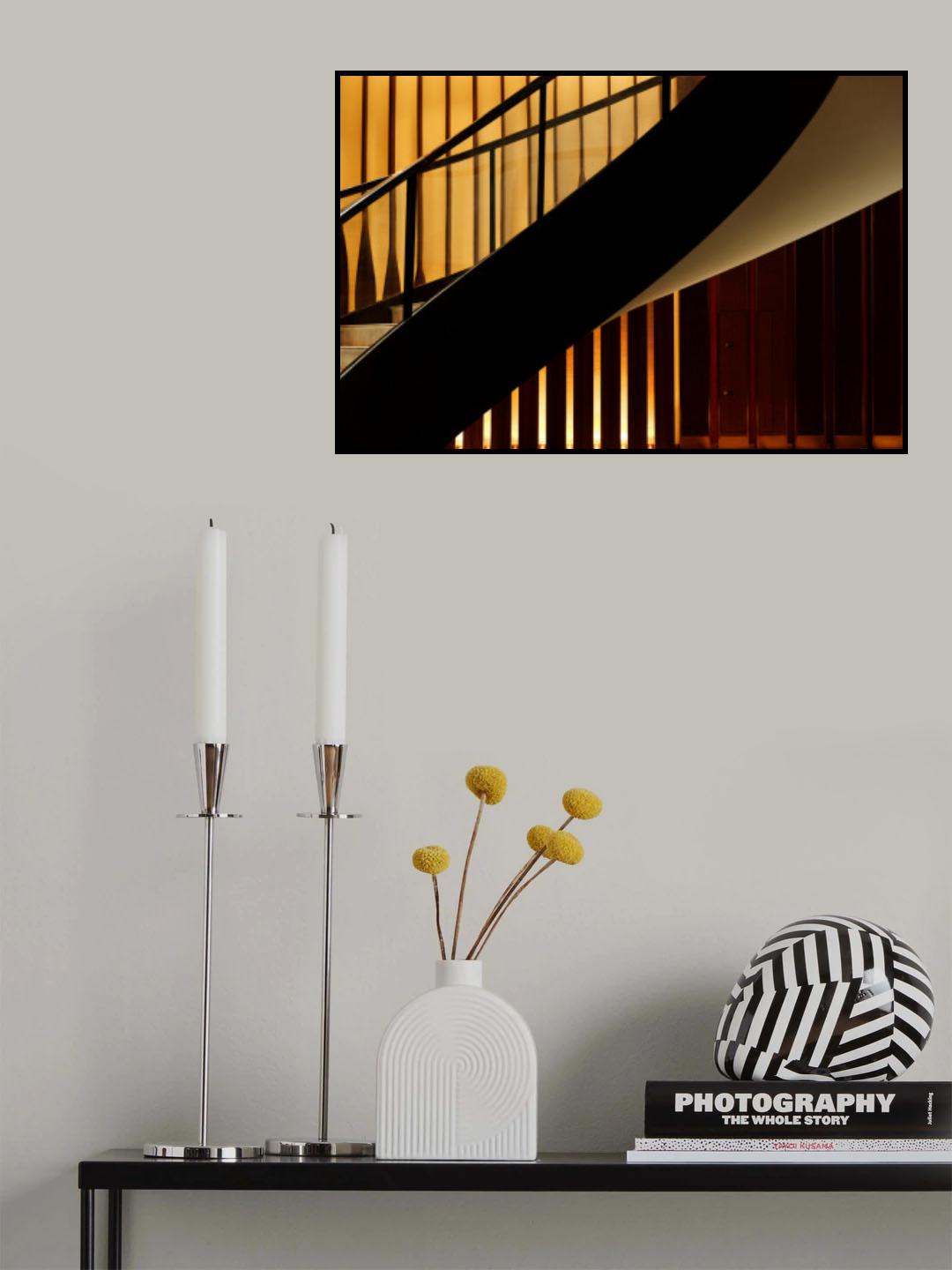 Curve on the Staircase Poster och Canvastavla