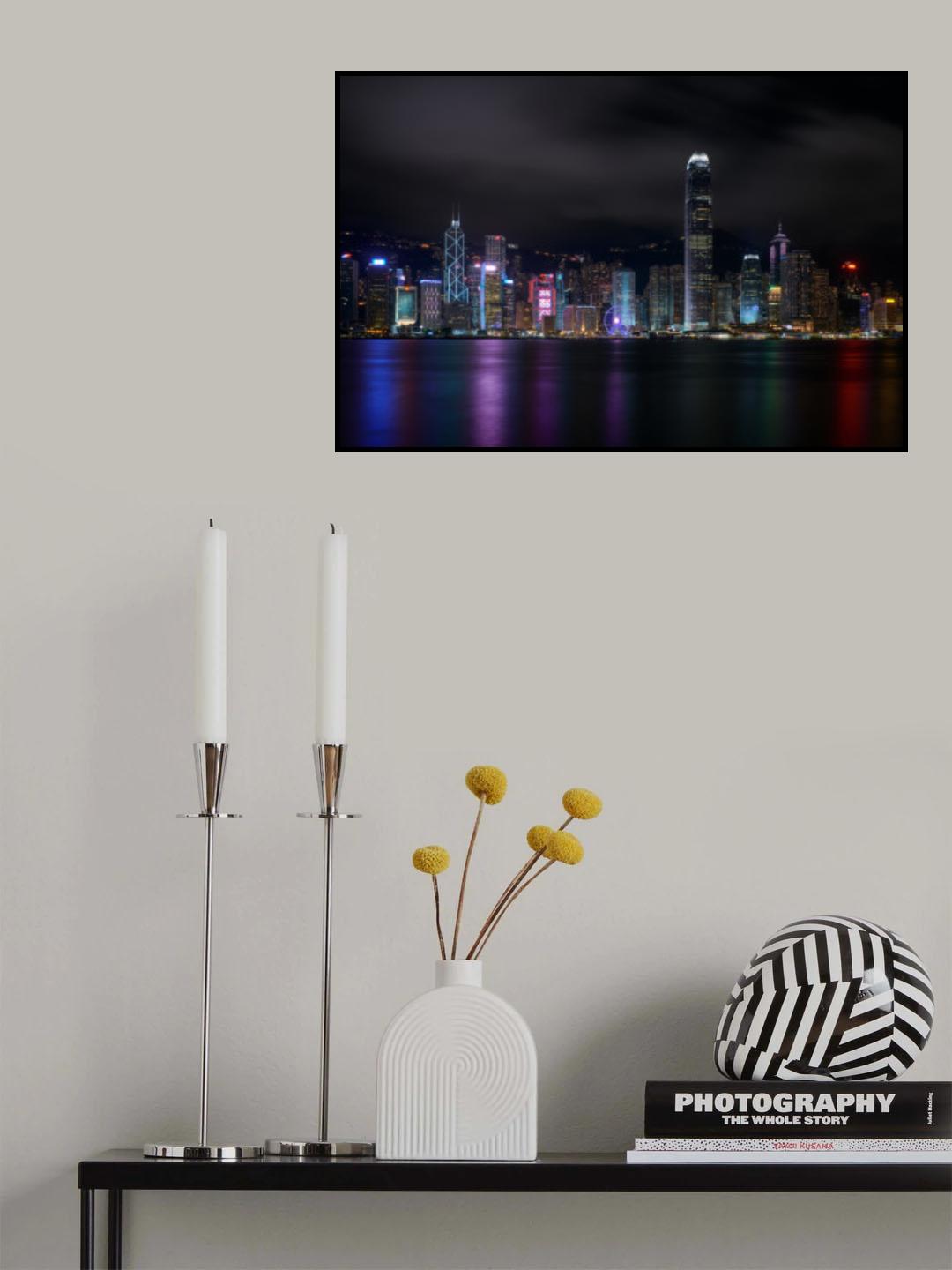 Hong Kong Skyline #001 Poster och Canvastavla