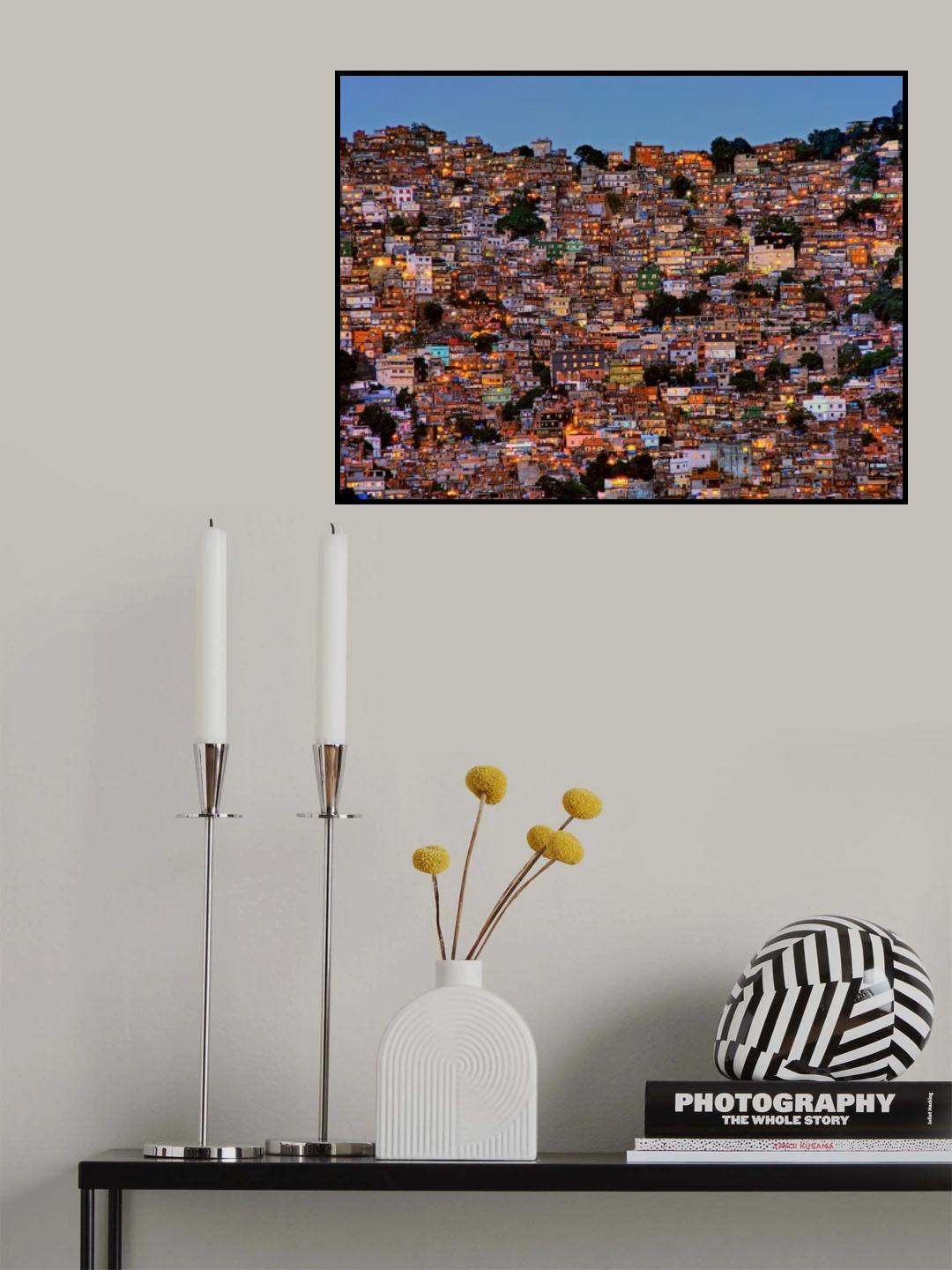 Nightfall in the Favela da Rocinha Poster och Canvastavla