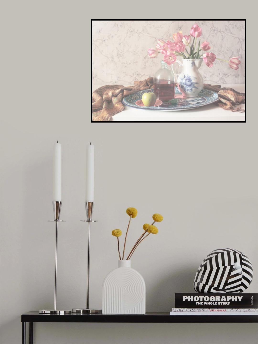 Still life with a bouquet of Tulip Poster och Canvastavla