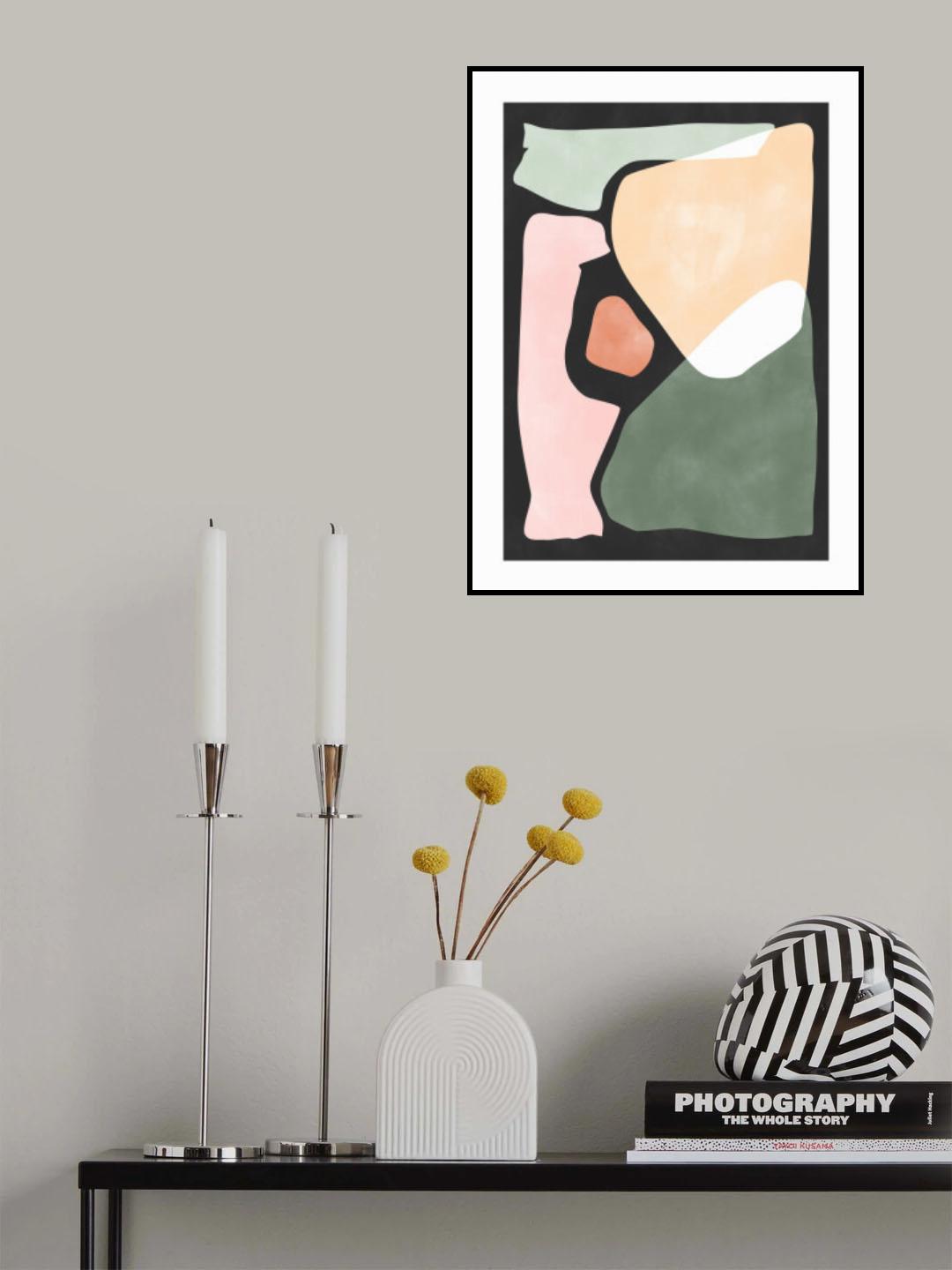 3x4 Aspectratio Pinkgreen30 Poster och Canvastavla