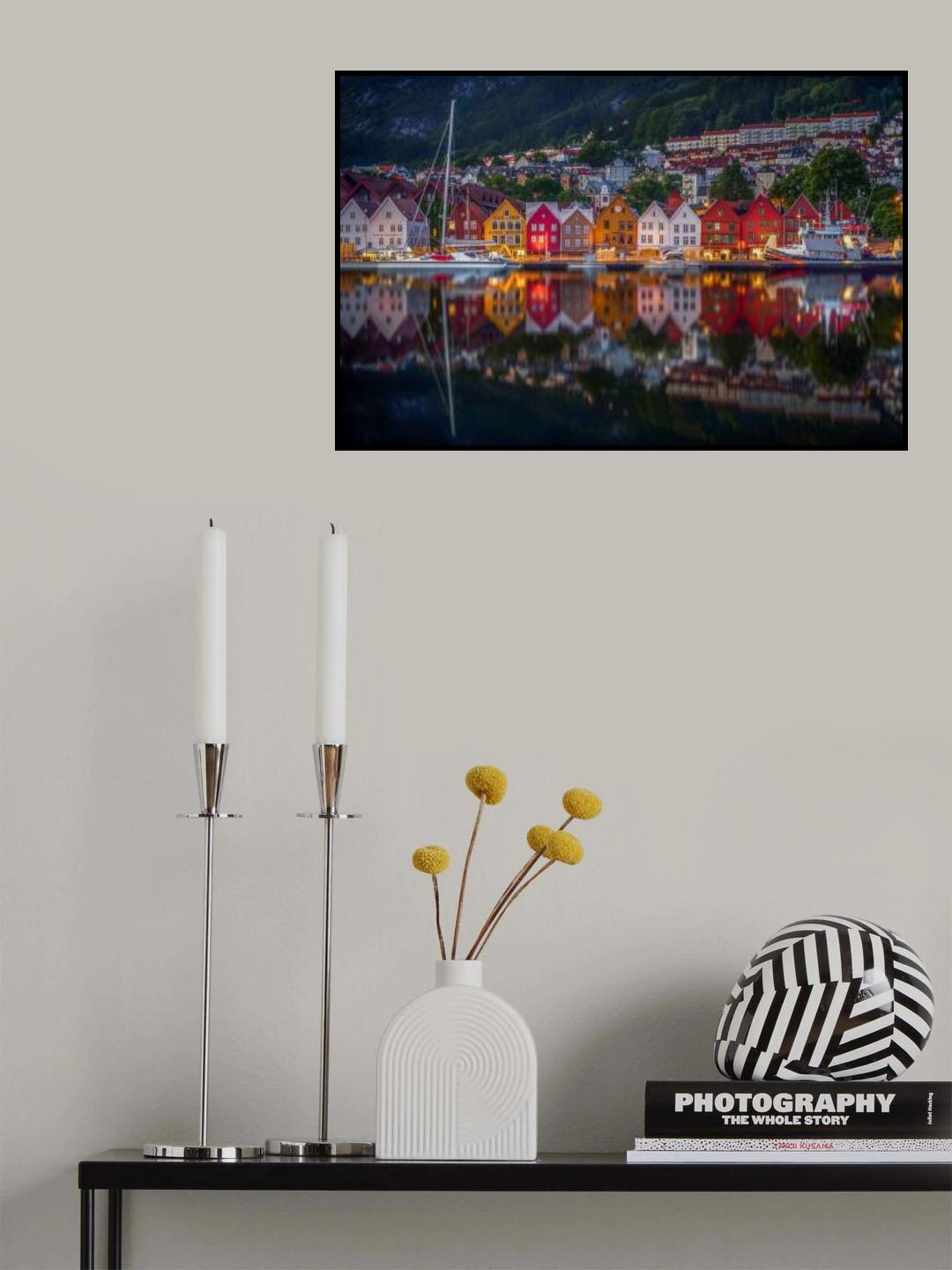 Colourful Bergen Poster och Canvastavla