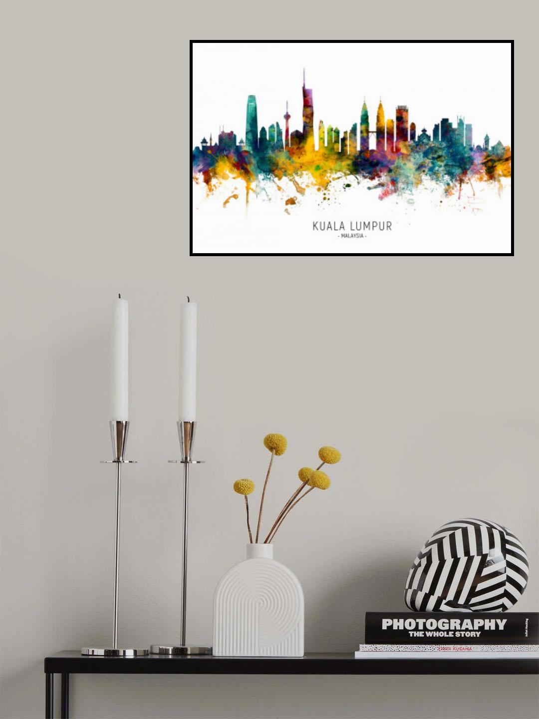 Kuala Lumpur Malaysia Skyline Poster och Canvastavla