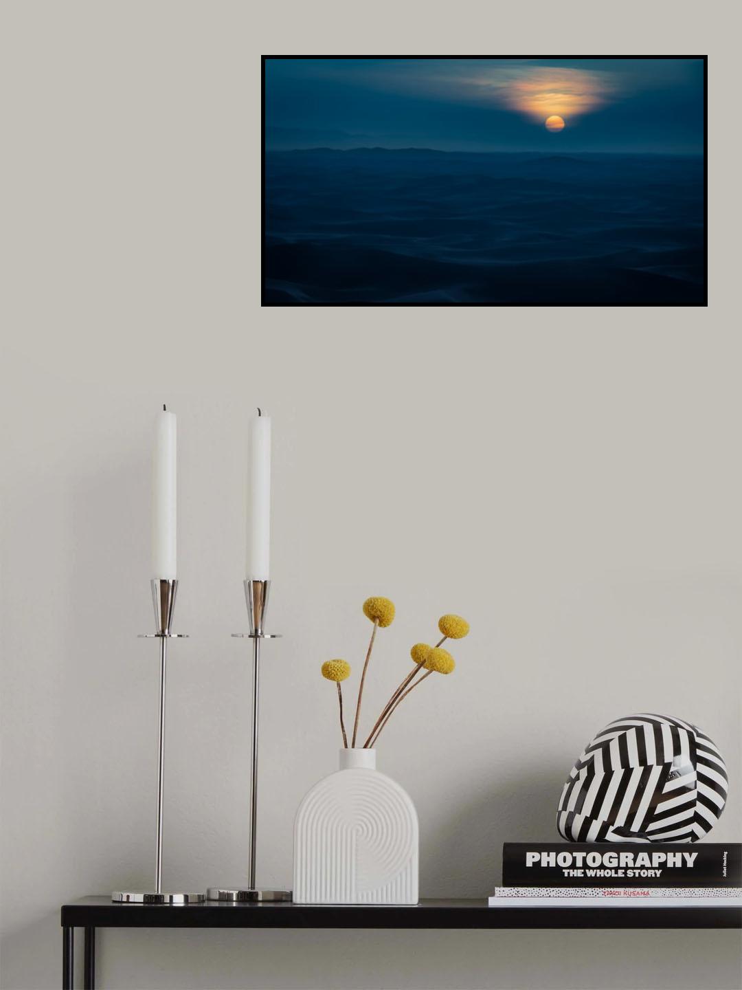 Sunset in the Sahara desert Poster och Canvastavla