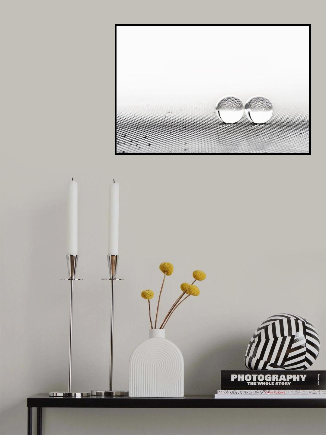 Concept with balls on fantasy background Poster och Canvastavla