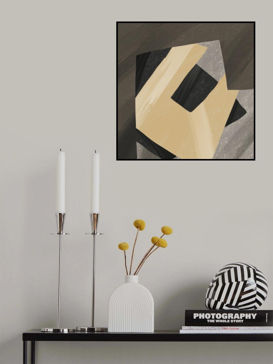 Polygon Abstract Composition Poster och Canvastavla