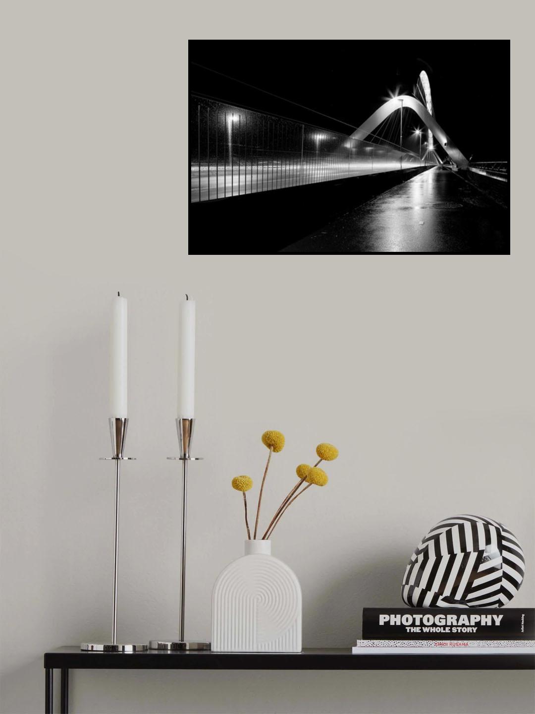 The bridge in the rain. Poster och Canvastavla