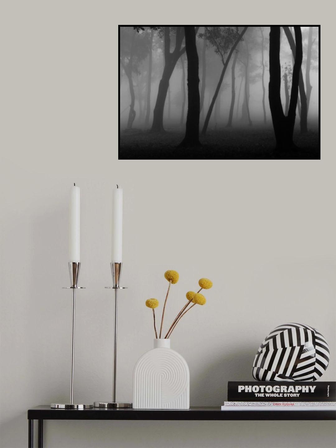 Foggy Forest Poster och Canvastavla