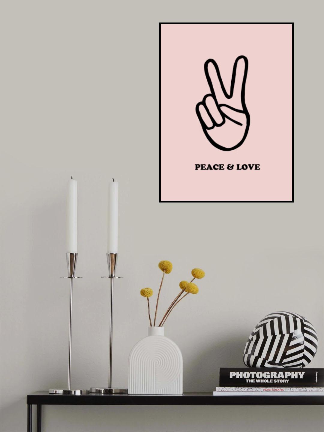 Peace & Love Poster och Canvastavla