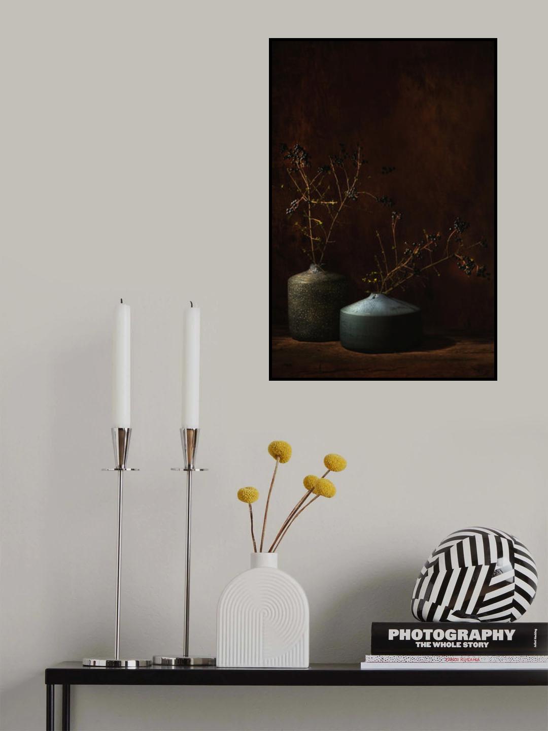 Still life with black berries Poster och Canvastavla