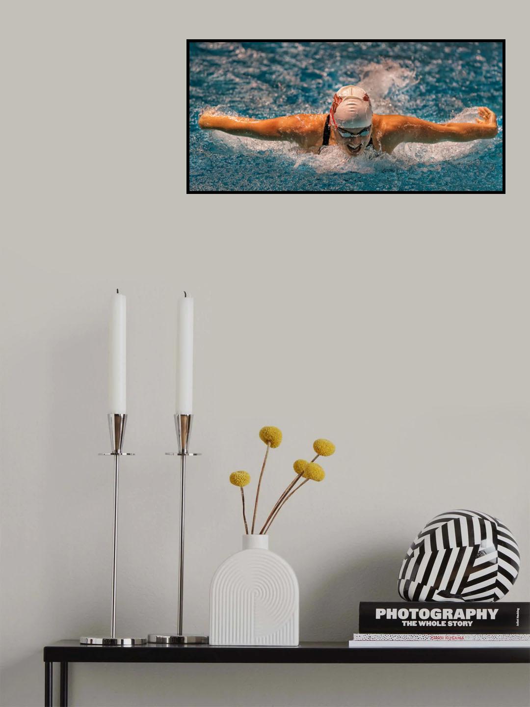 Butterfly Stroke Poster och Canvastavla