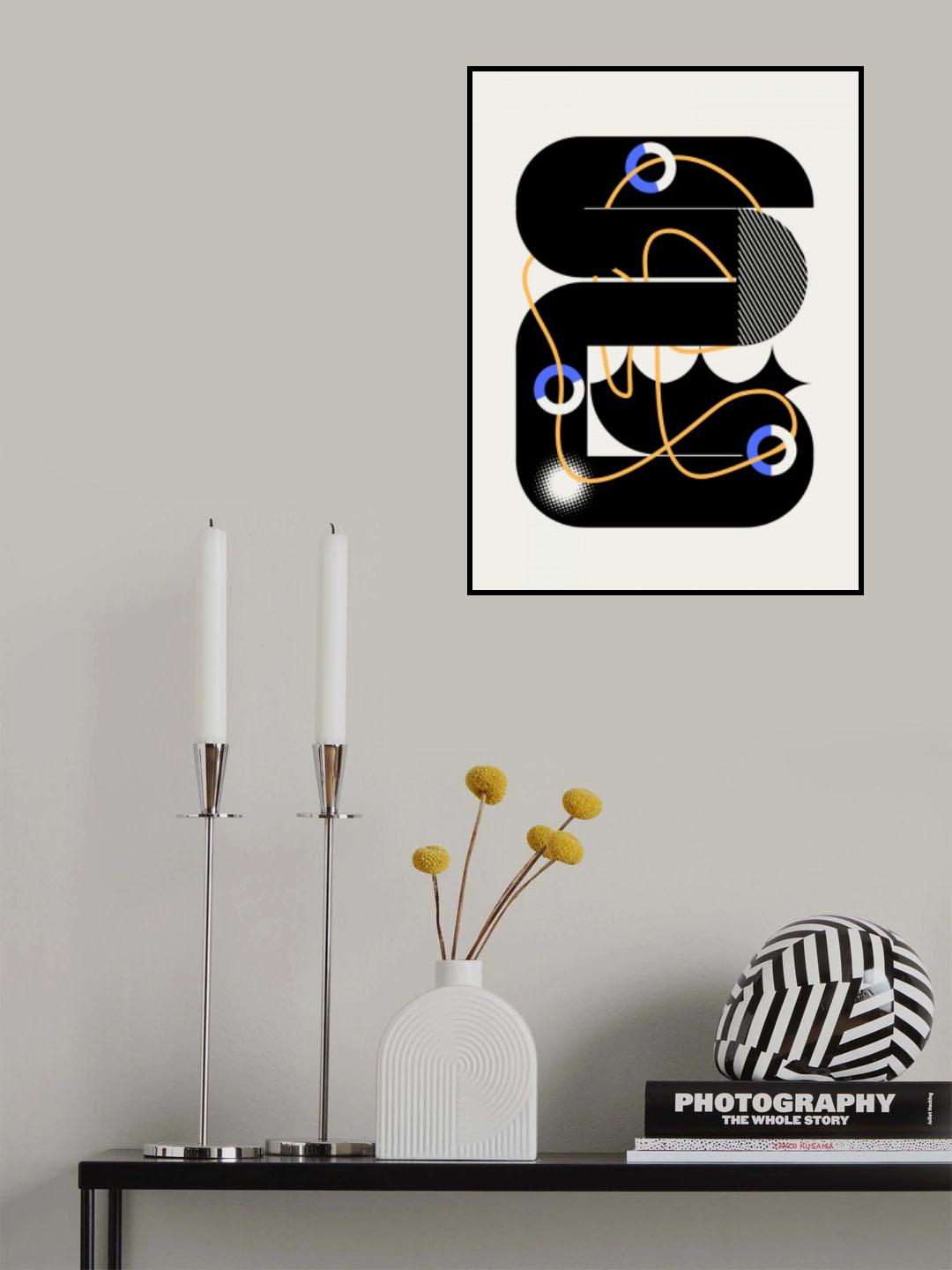 Geometrical Hoop In Loop Poster och Canvastavla