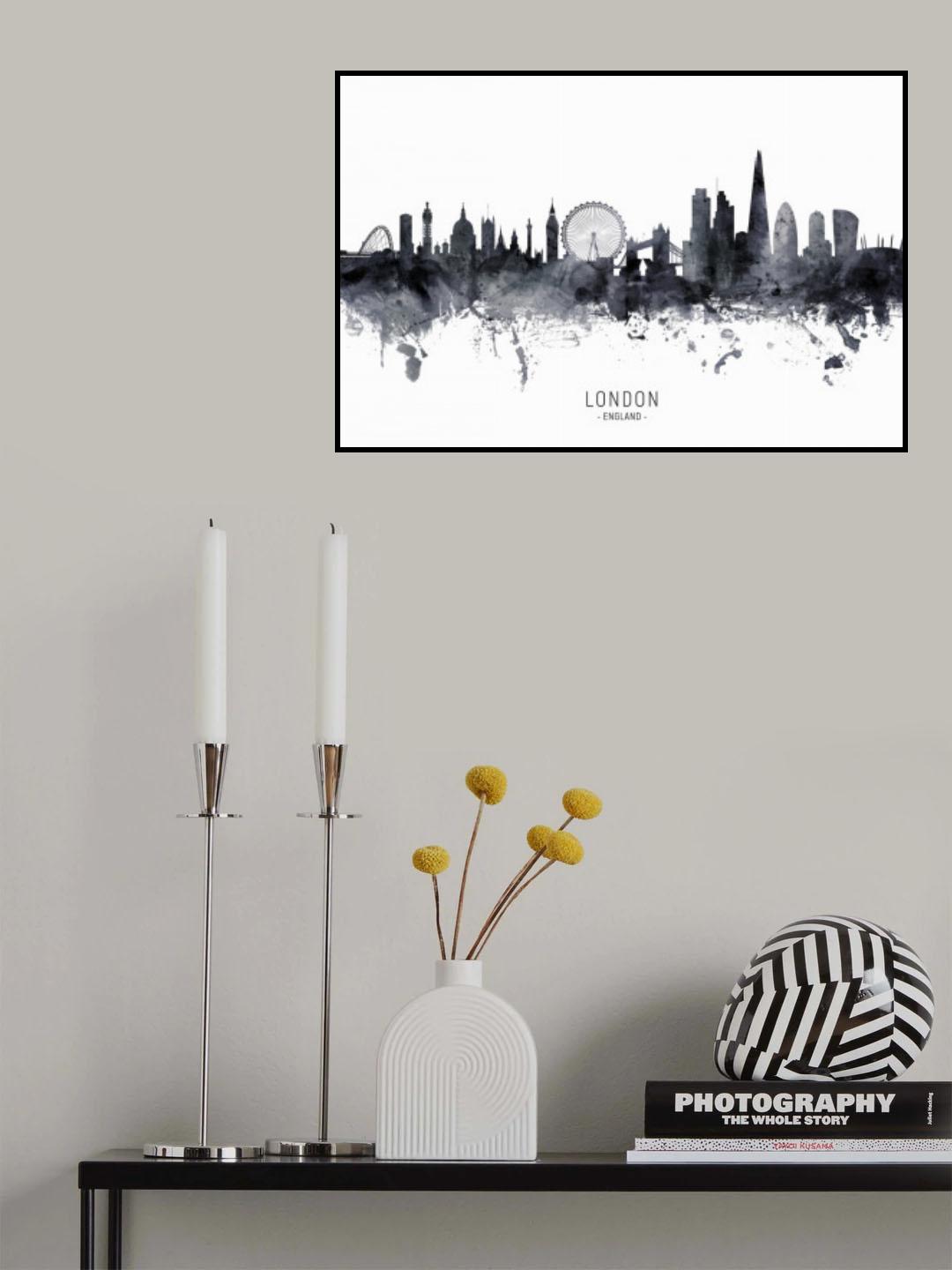 London England Skyline Poster och Canvastavla