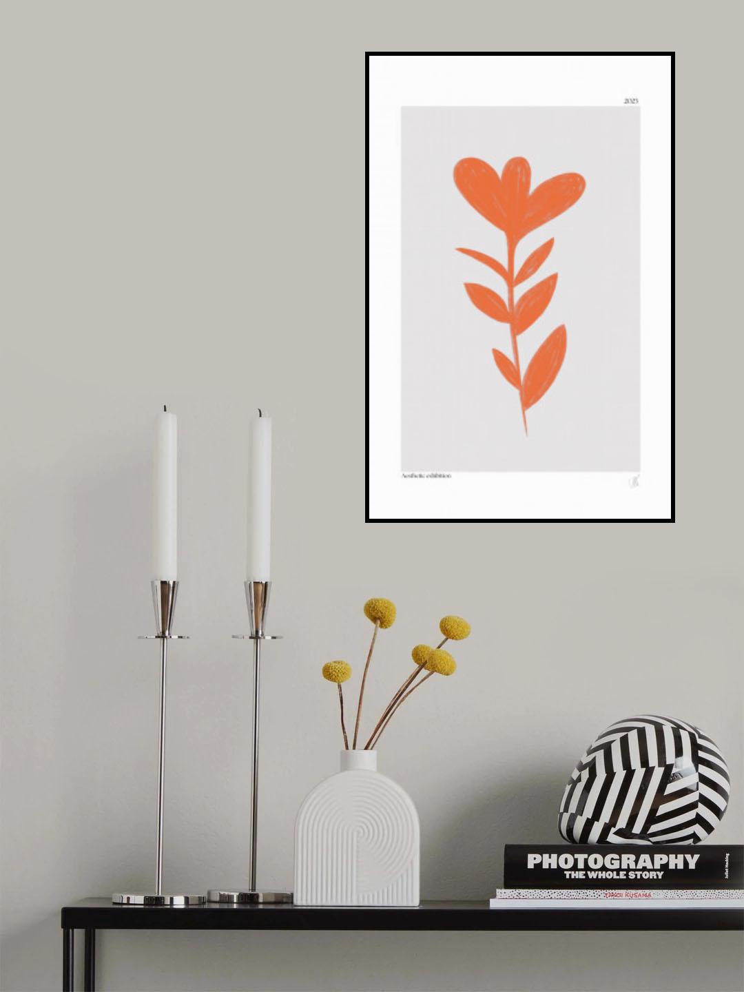 Orande Abstract Plant Poster och Canvastavla