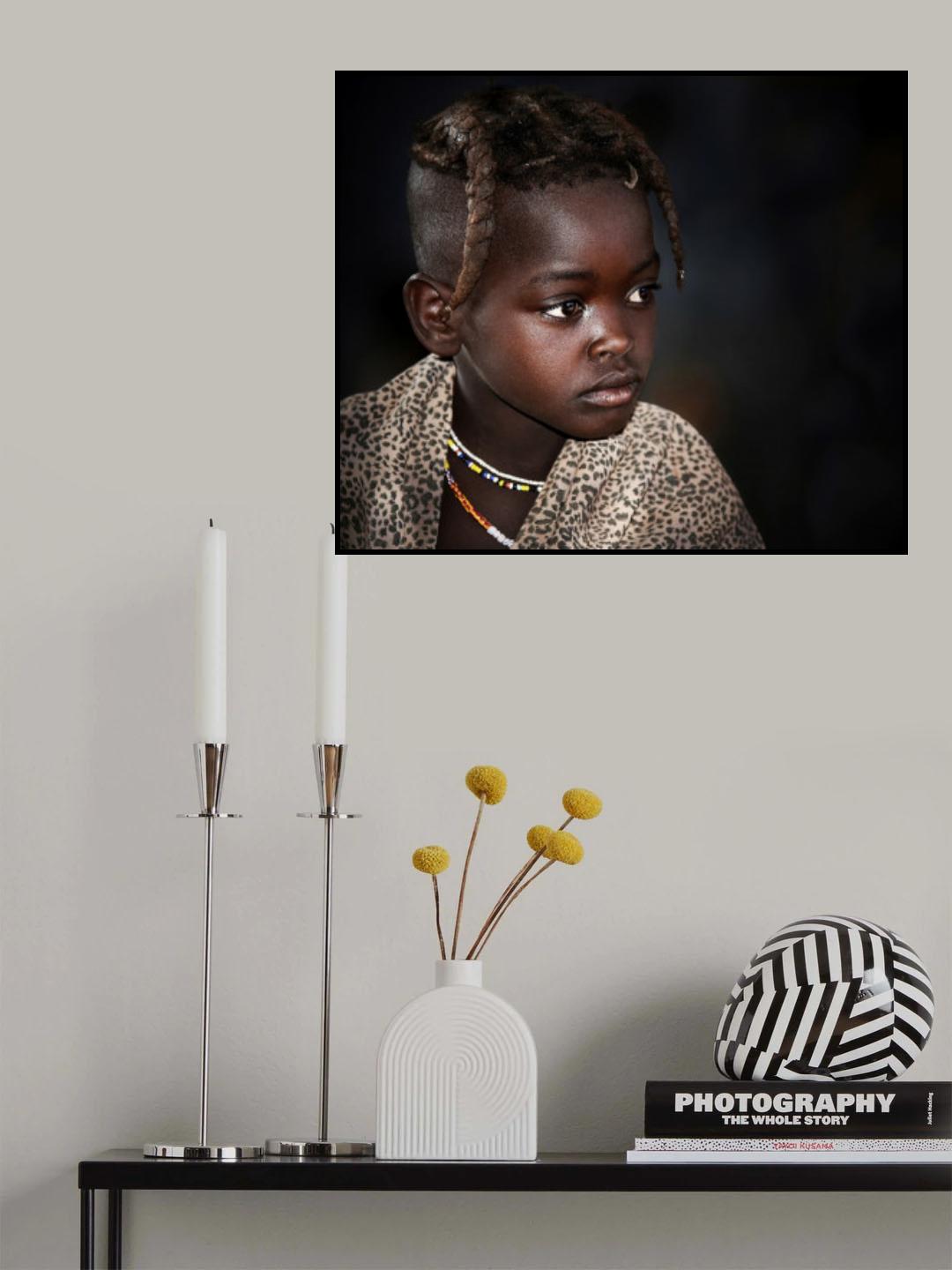 Himba little girl at school Poster och Canvastavla