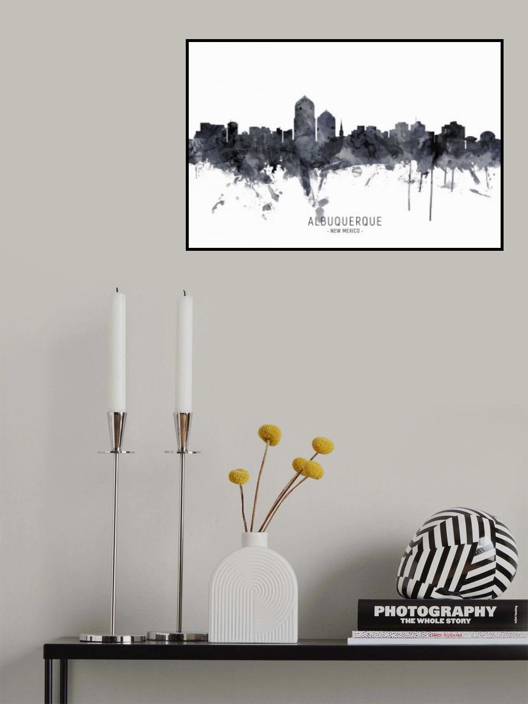 Albuquerque New Mexico Skyline Poster och Canvastavla