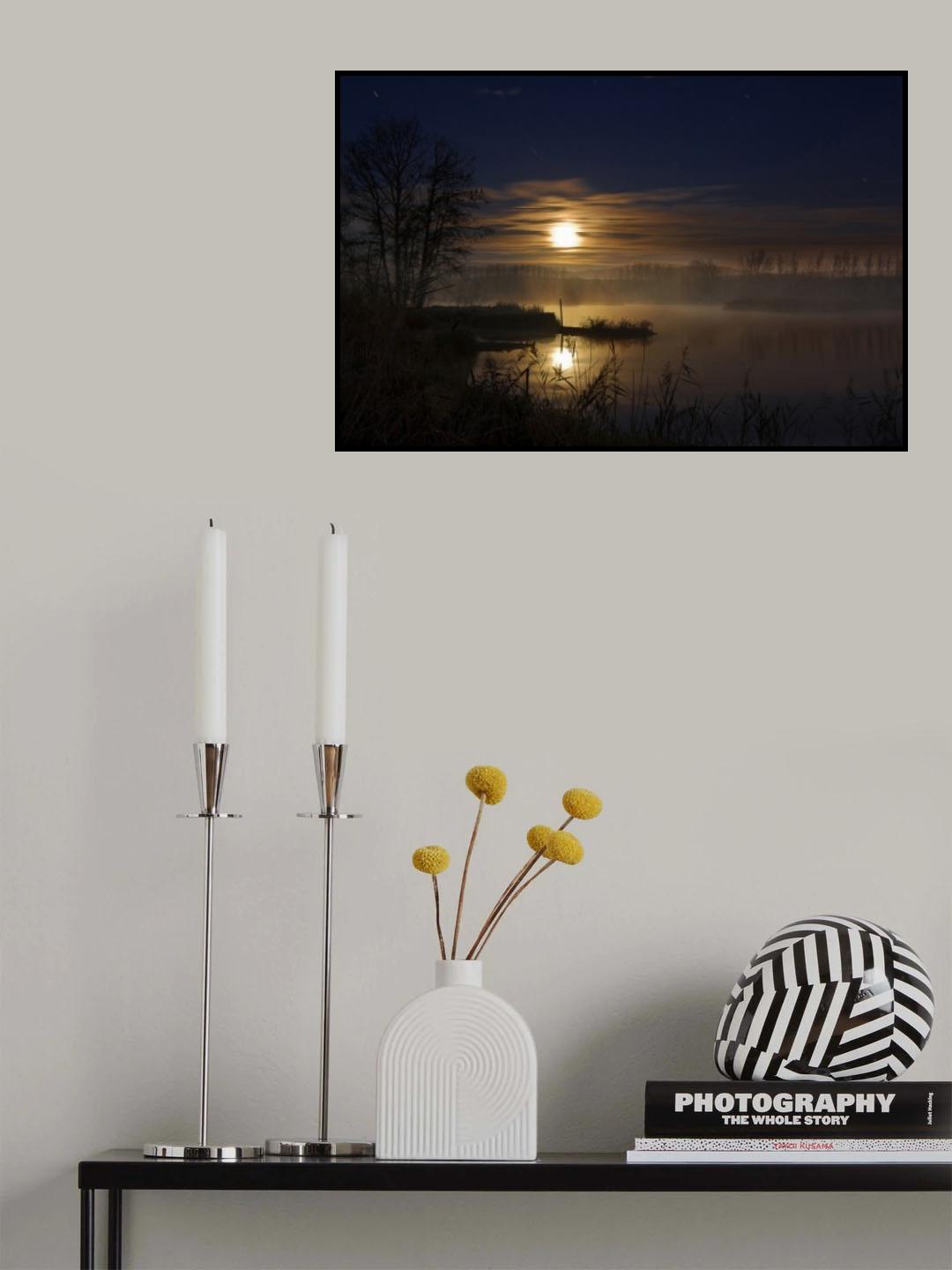 Puesta de luna Poster och Canvastavla