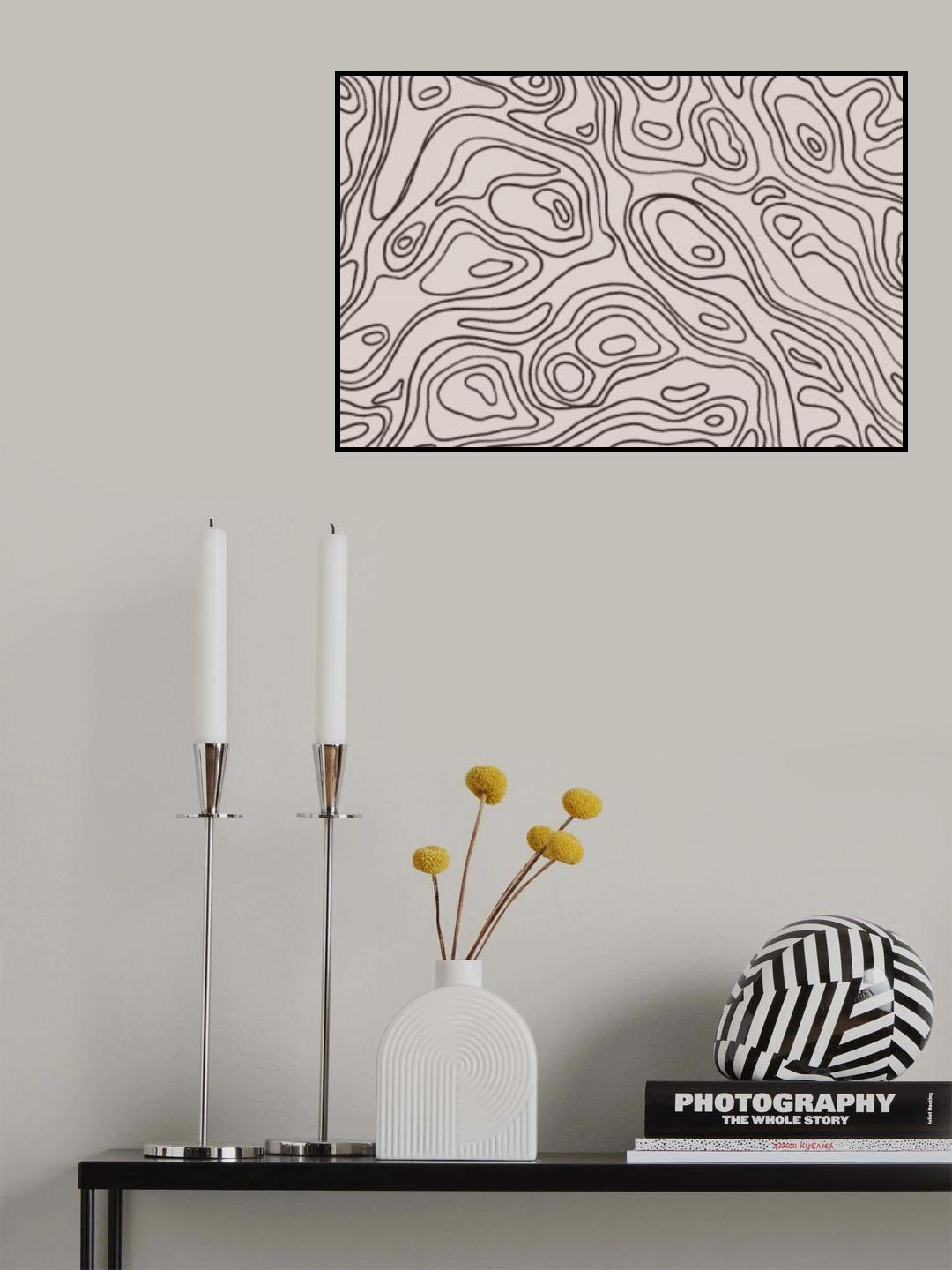 Iso Lines Square Poster och Canvastavla