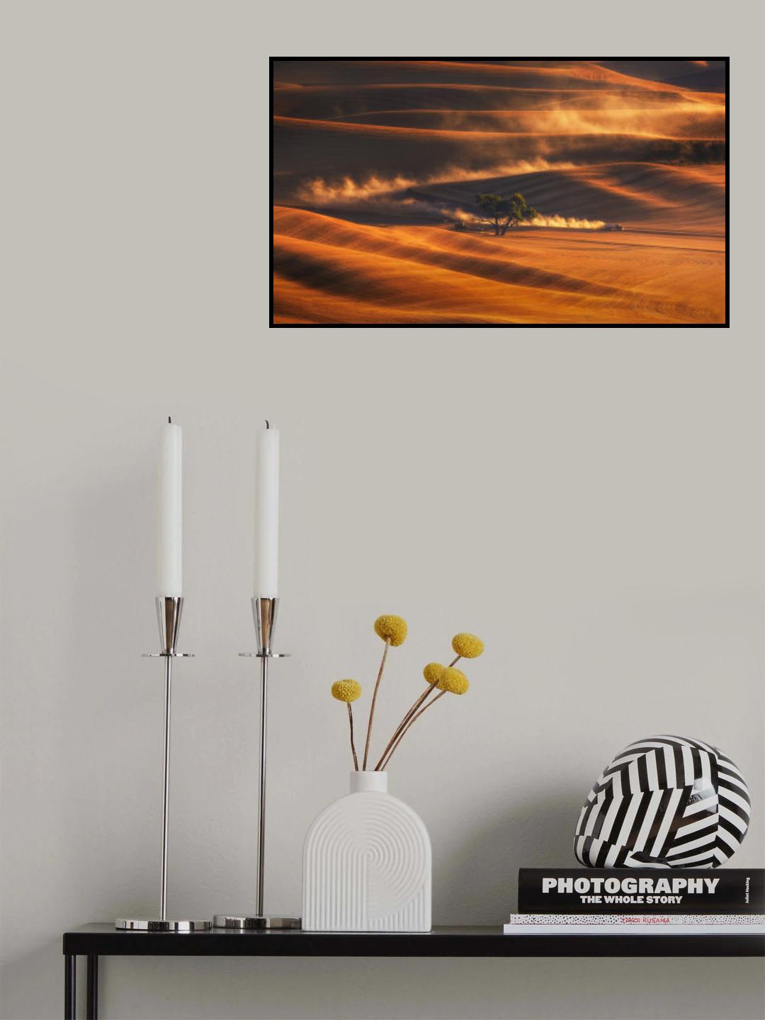 Golden Autumn Wheat Field Poster och Canvastavla