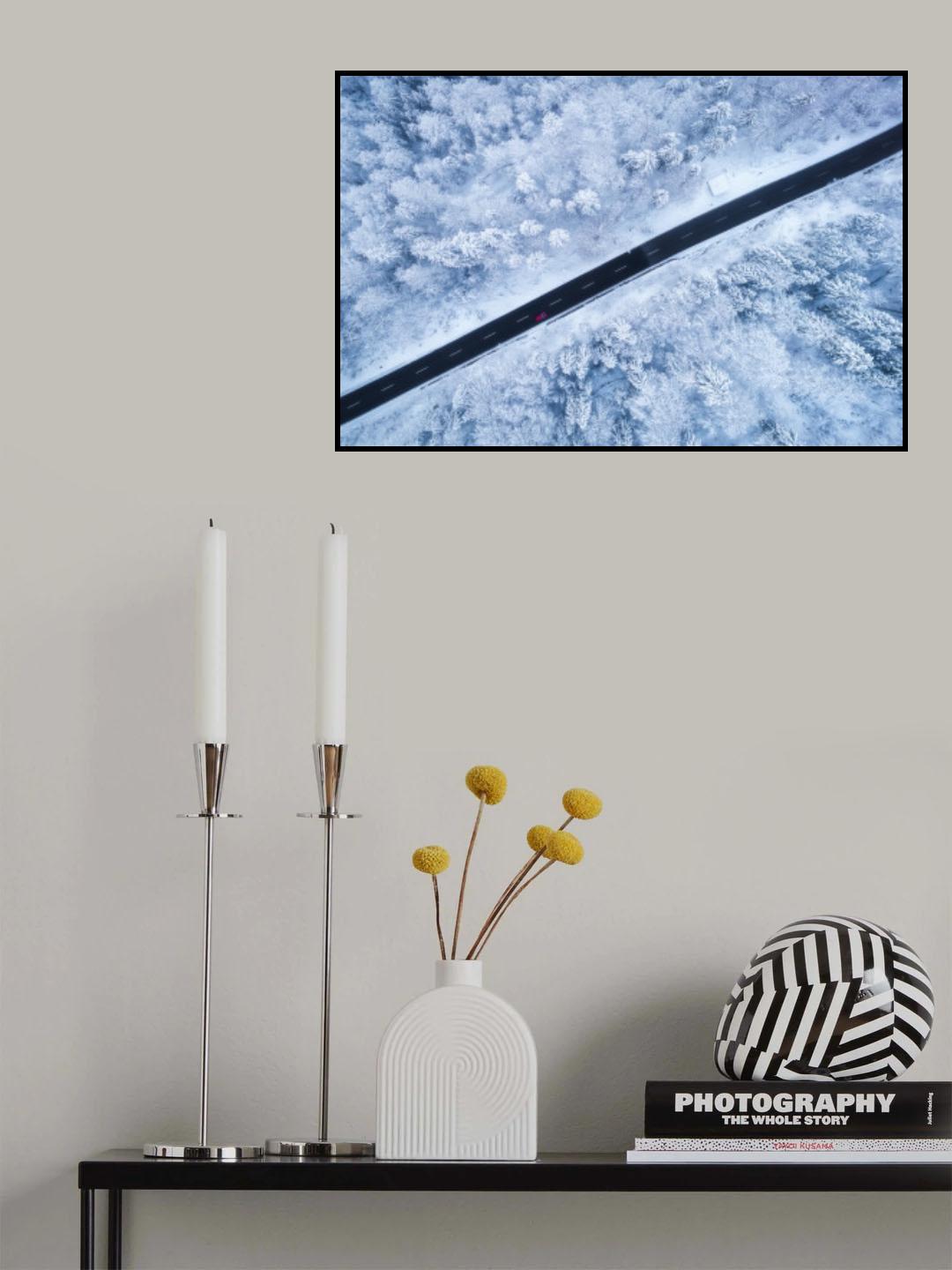 Driving in a Winter Wonderland Poster och Canvastavla