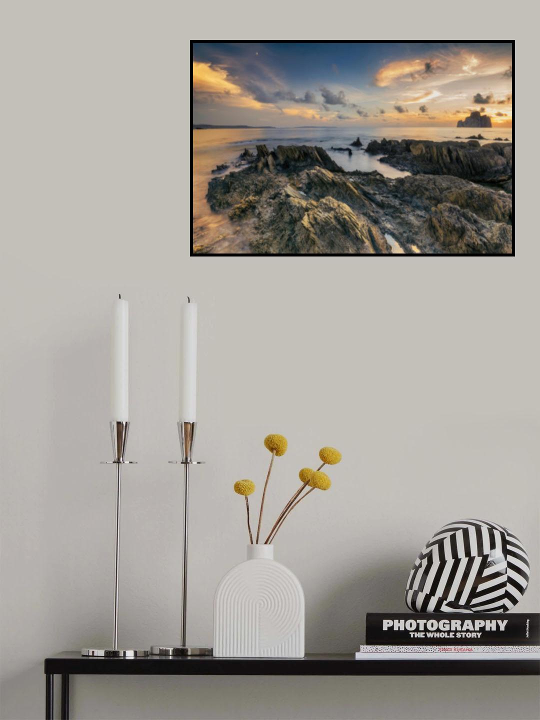 The sunset and the Moon Poster och Canvastavla