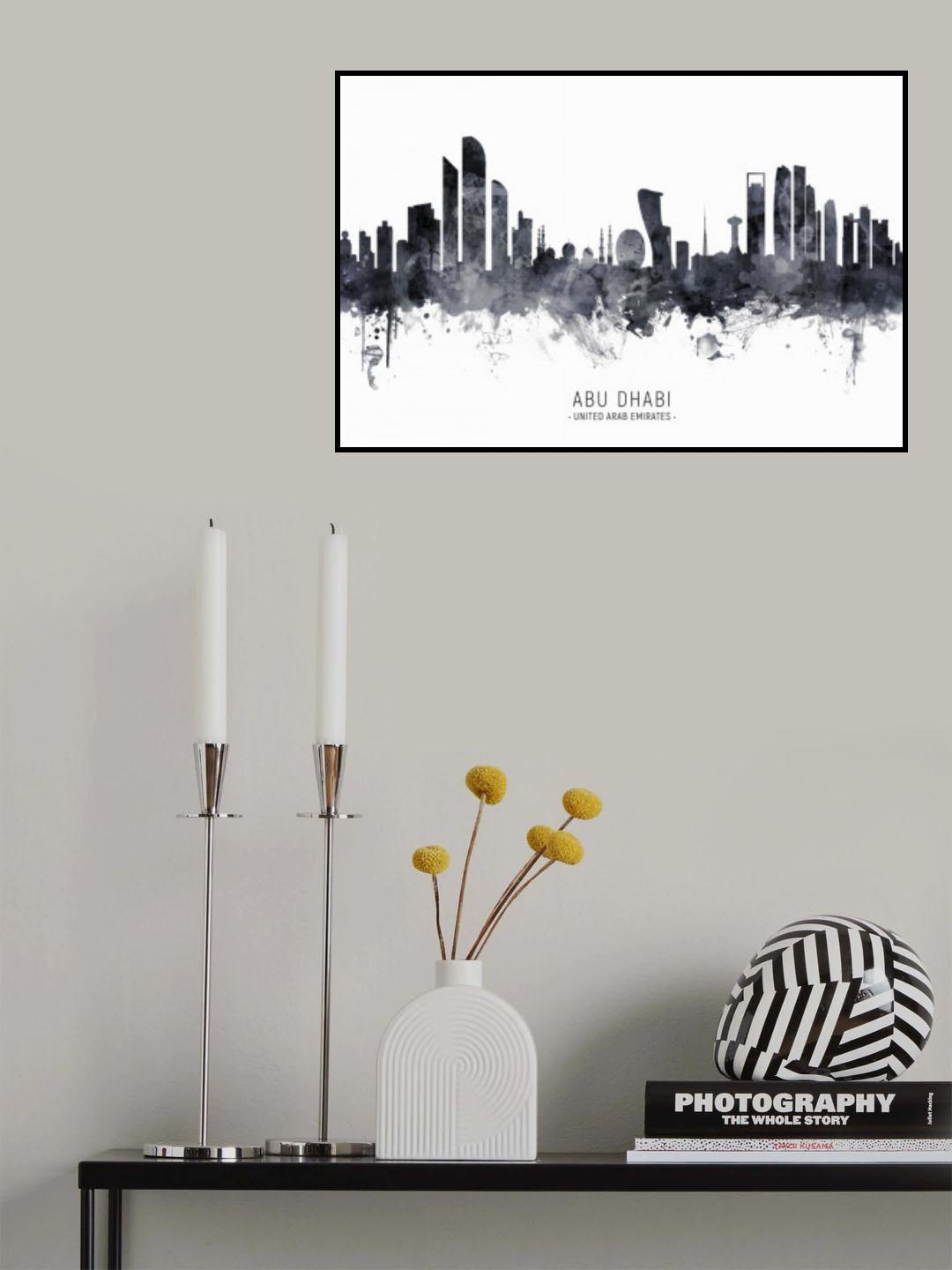 Abu Dhabi Skyline Poster och Canvastavla