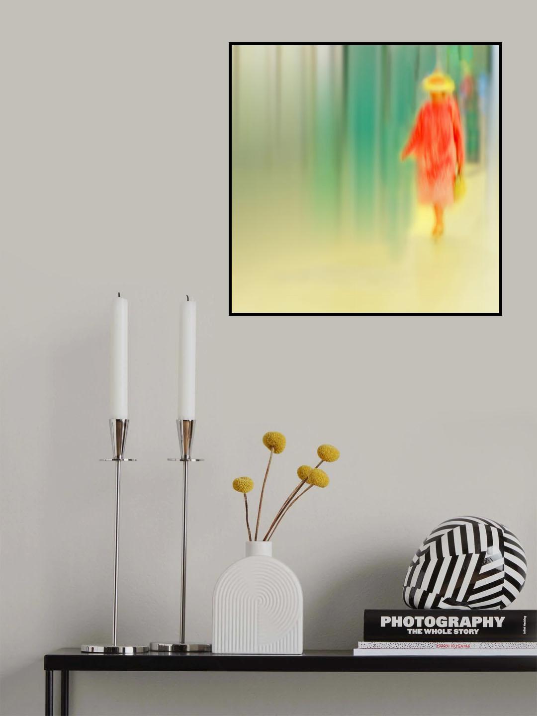 Dame in Rot Poster och Canvastavla