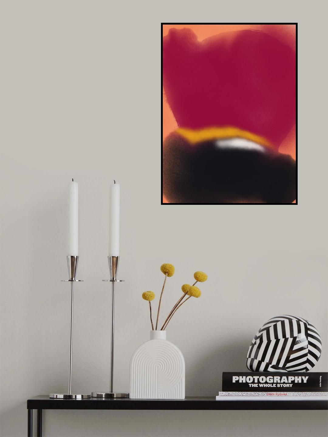 Red and Black Liquid Poster och Canvastavla