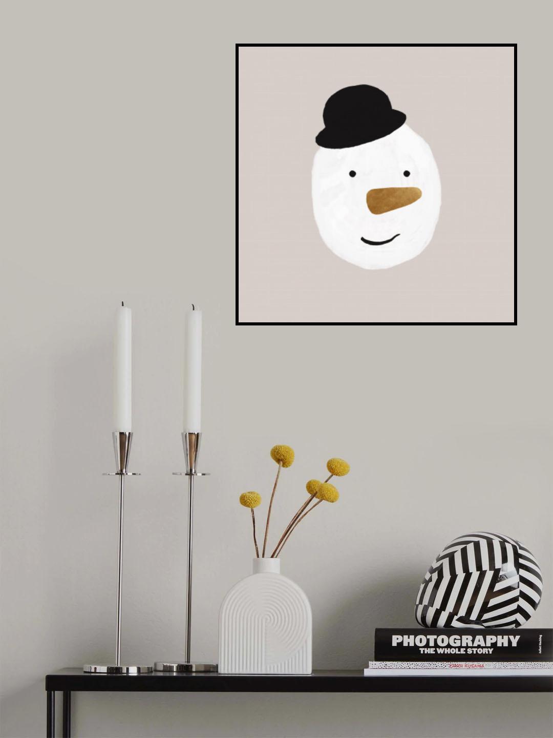 Xmas Snowman Poster och Canvastavla