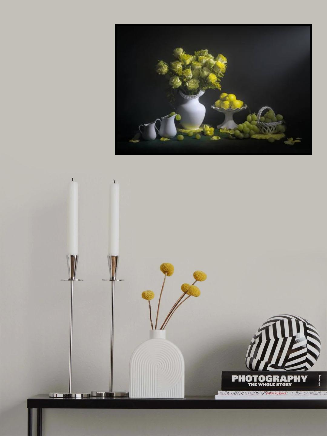 Rose Lemon Grape Poster och Canvastavla