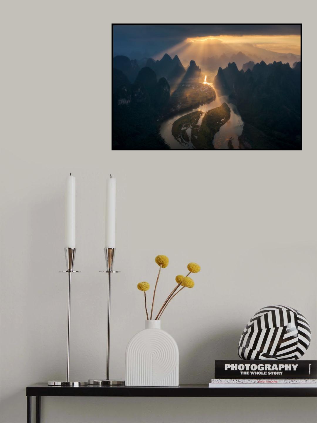 Sunrise from the top of the mountain Poster och Canvastavla