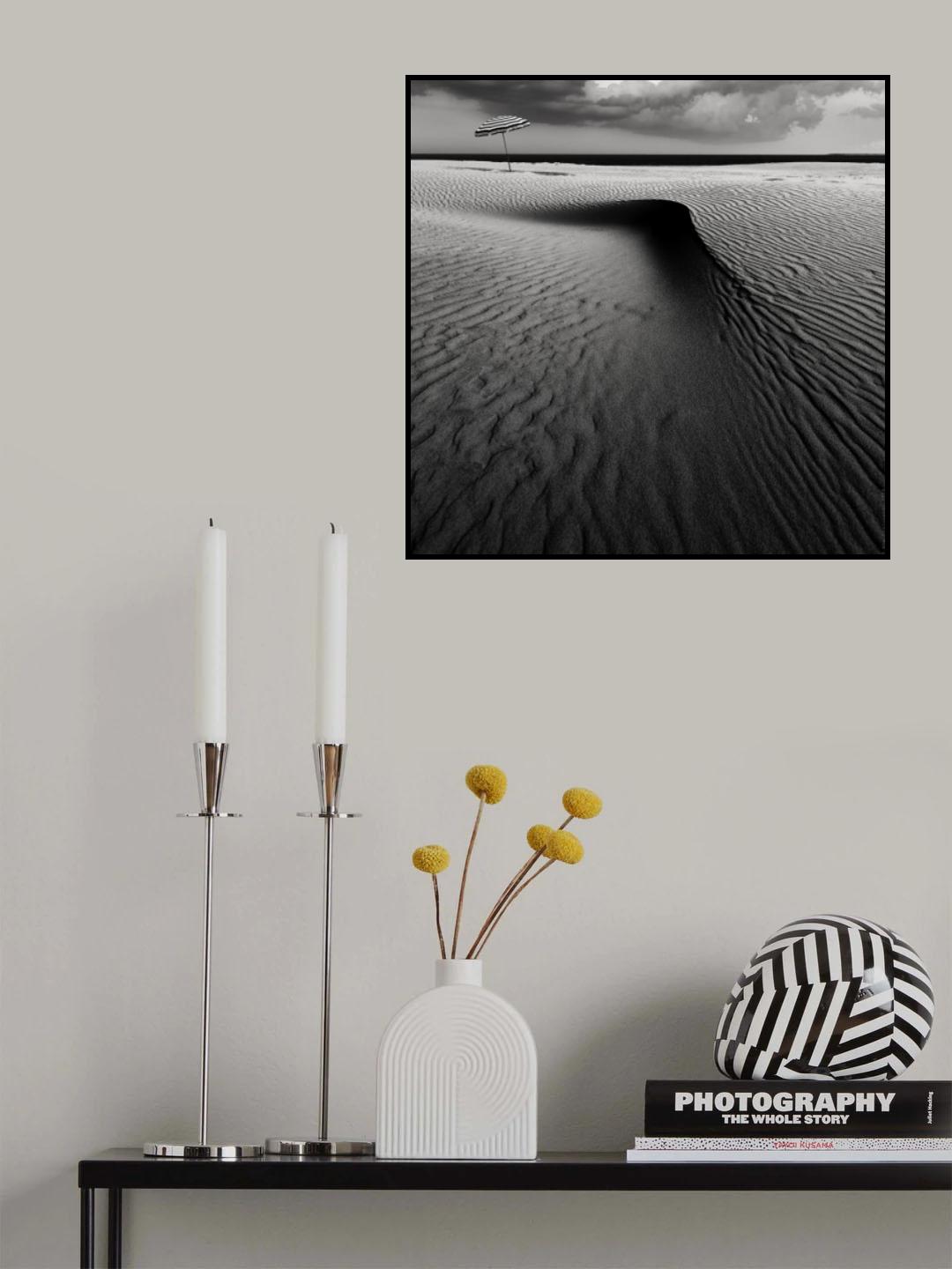 Umbrella on the beach............... Poster och Canvastavla