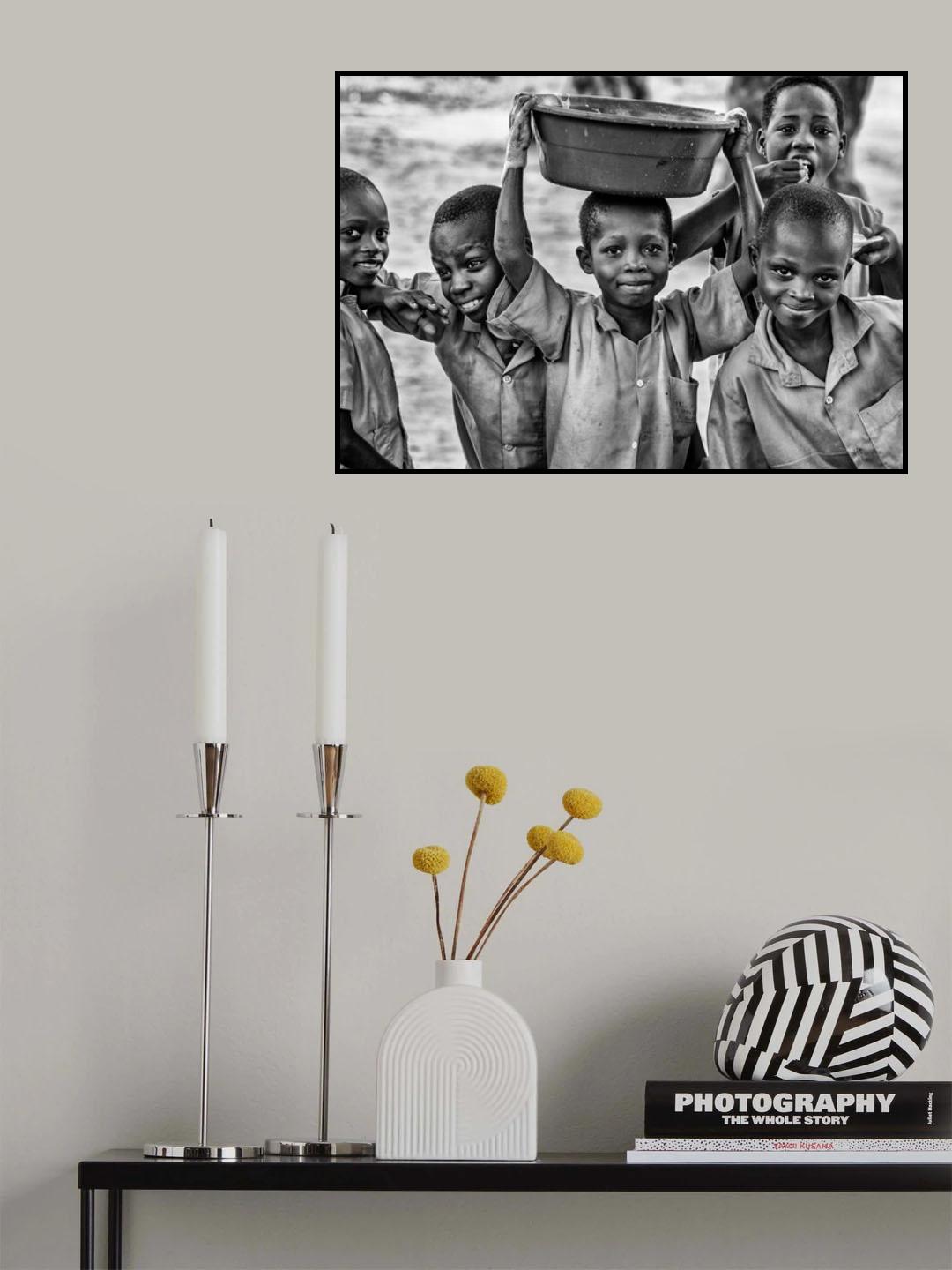 Children playing the best poses - Benin Poster och Canvastavla
