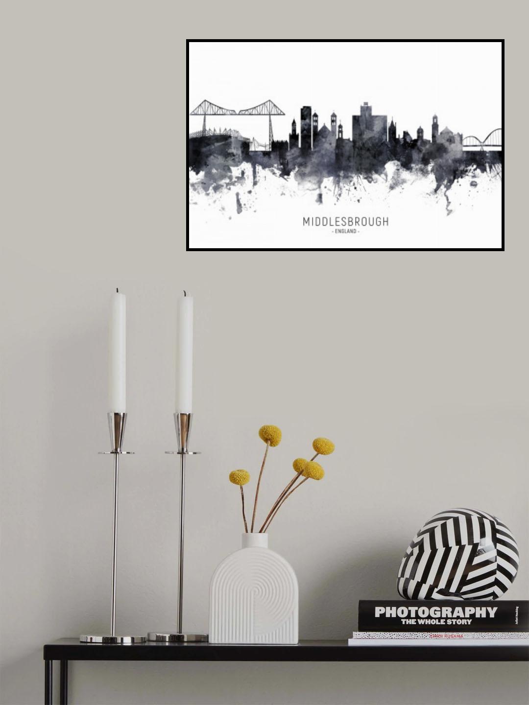 Middlesbrough Skyline Poster och Canvastavla