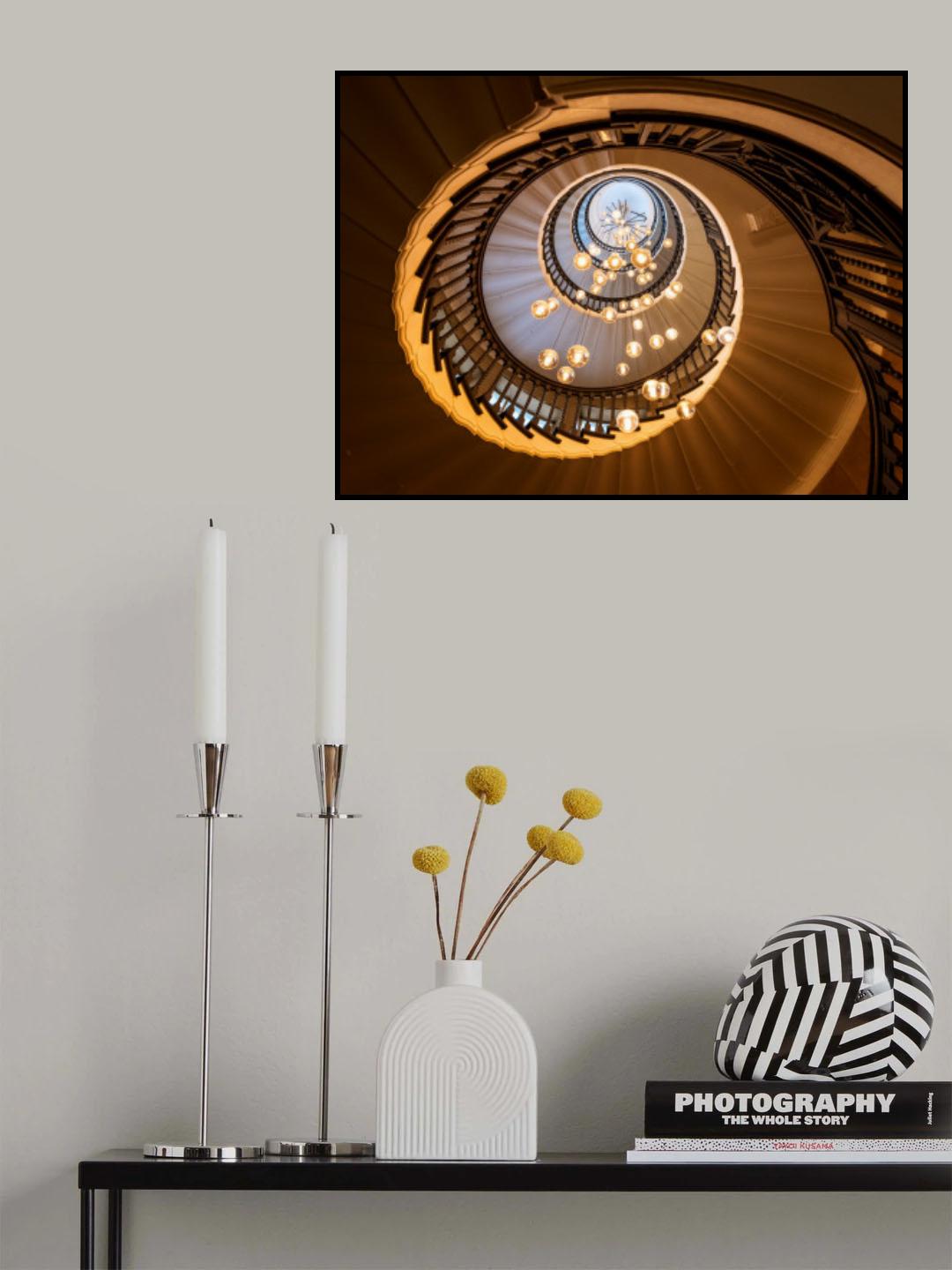 Spiral Staircase Poster och Canvastavla