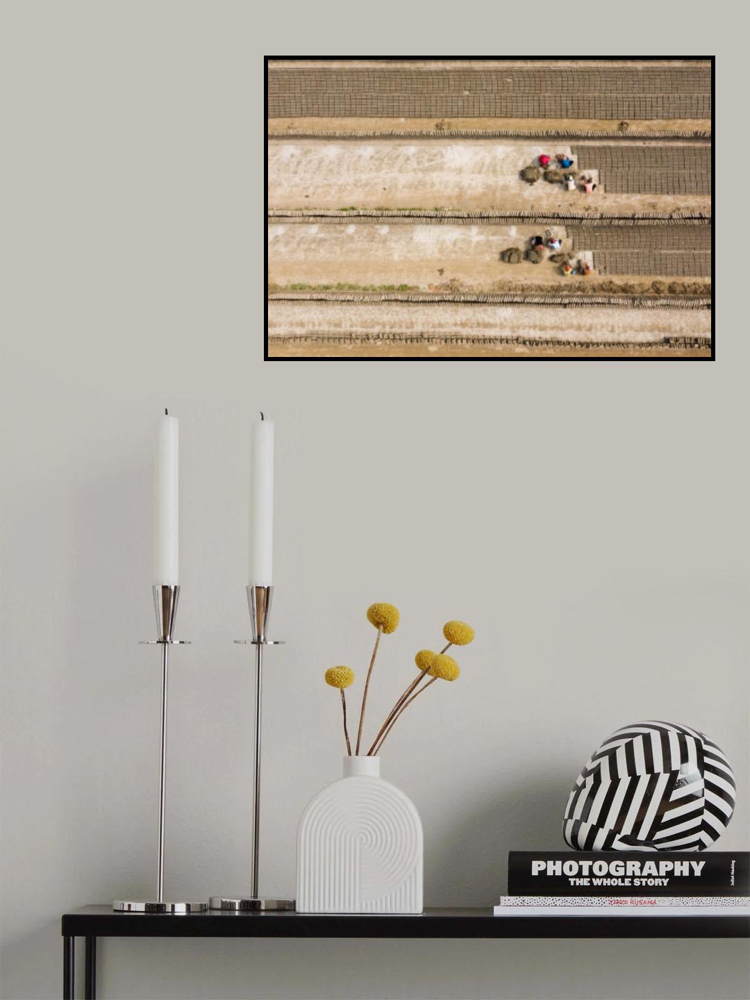 Handmade bricks producing Poster och Canvastavla