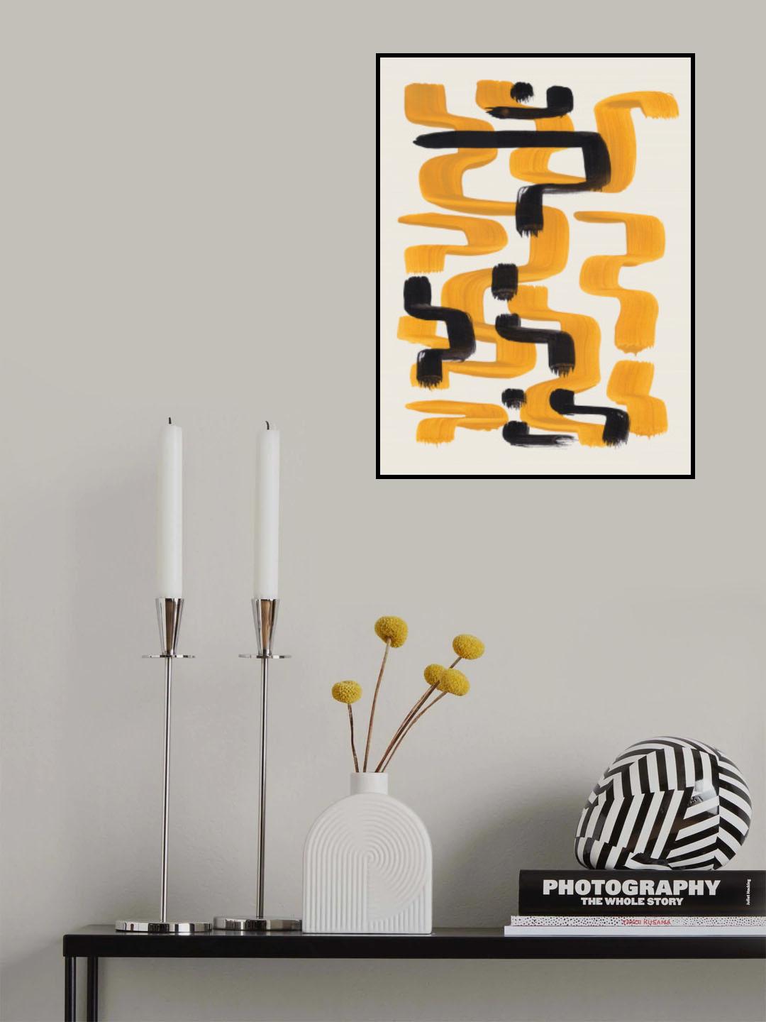 Mustard Wiggle Poster och Canvastavla