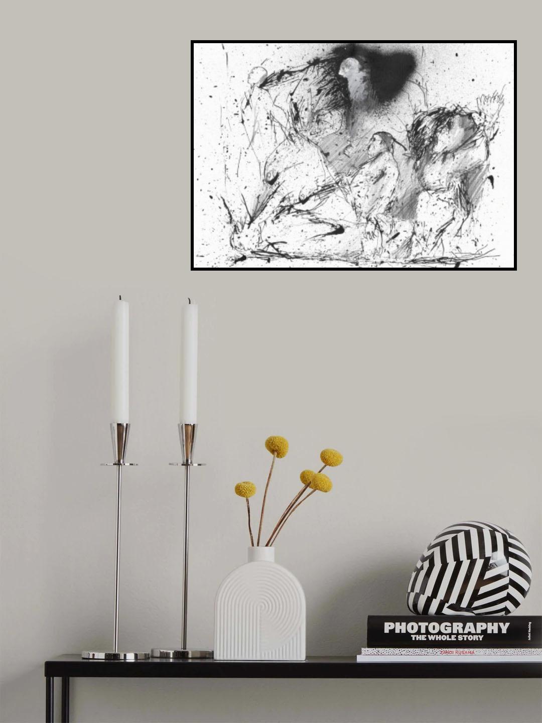 Surrealist Drawing Poster och Canvastavla